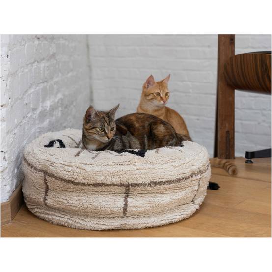 Pouf Berbère caramel ø 50 cm pour chats ou petit chiens - Image 2