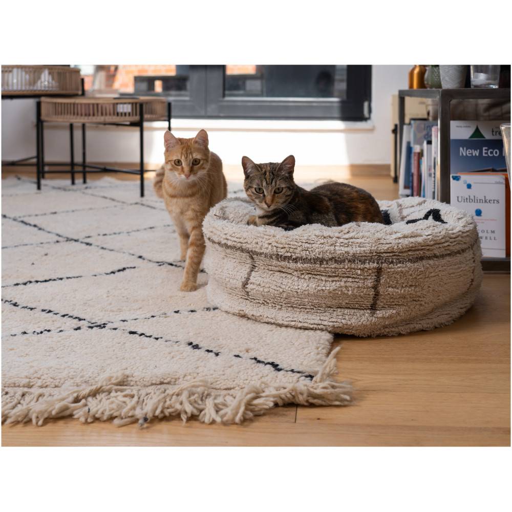 Pouf Berbère caramel ø 50 cm pour chats ou petit chiens - Image 3
