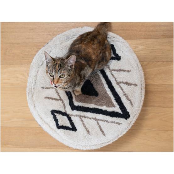 Pouf Berbère caramel ø 50 cm pour chats ou petit chiens - Image 4