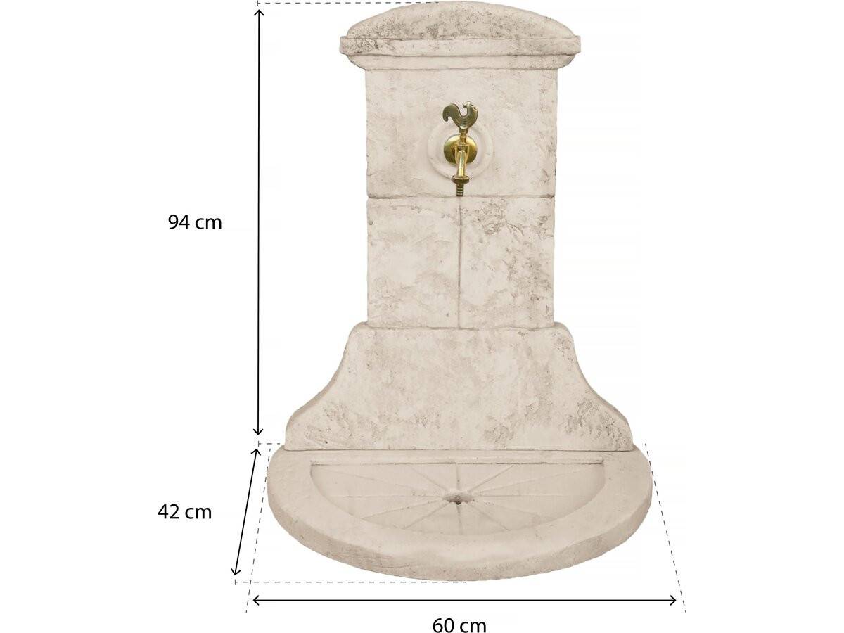 Fontaine "chantilly" - En Pierre Reconstituée - 60 X 42 X 94 Cm -habitat Et Jardin - Imagen 2
