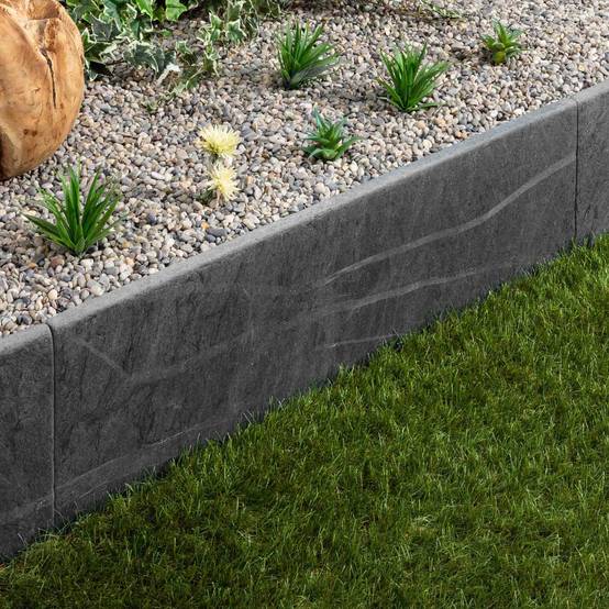 Bordure de jardin Ardoise Noire Vieillie 100x30x3 cm (à l'unité) - RO'MA NATURE - Image 1