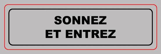 Panneau VISO Sonnez et entrez - 170 x 50 mm - S11 - Image 1