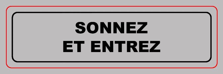 Panneau VISO Sonnez et entrez - 170 x 50 mm - S11 - Image 1
