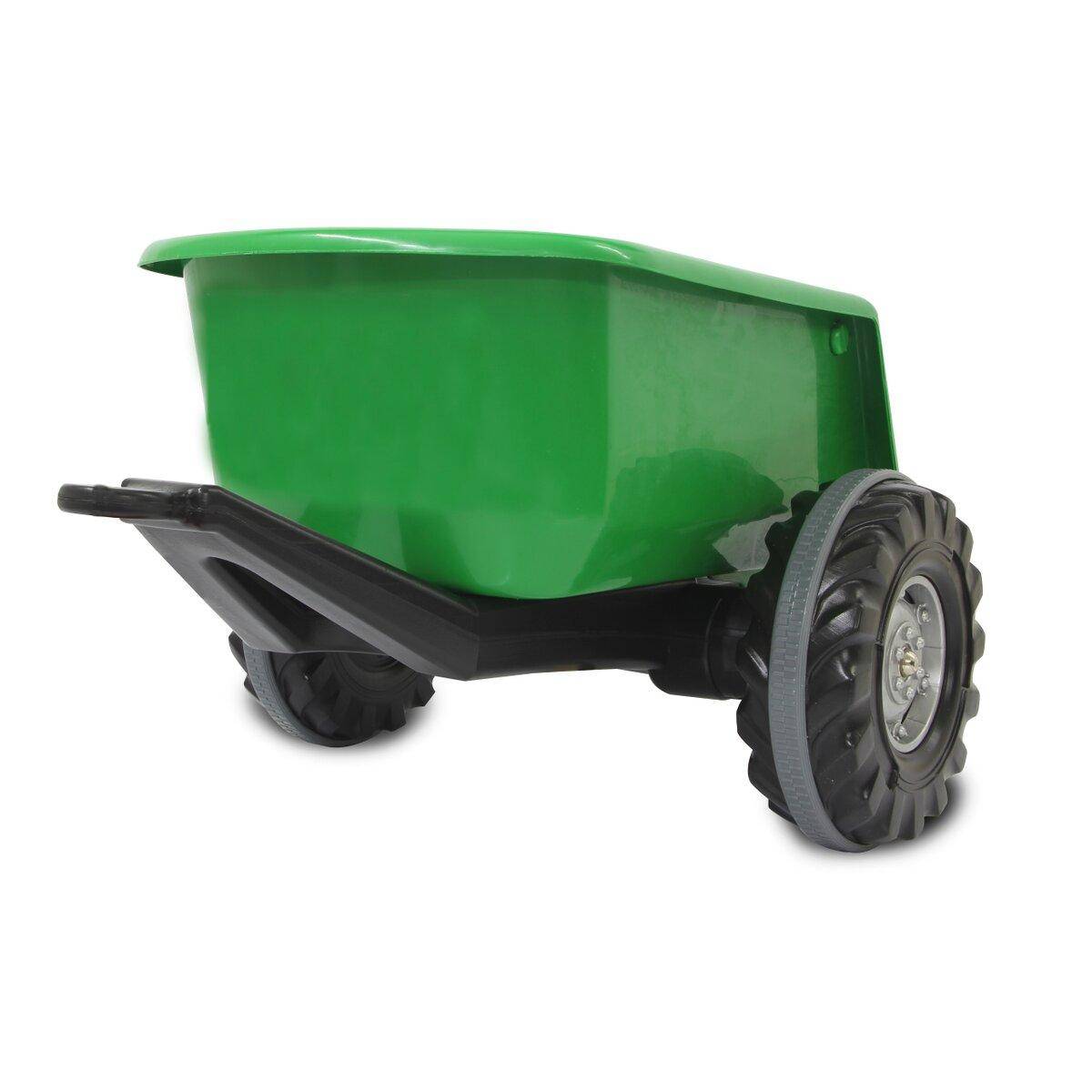 Remorque Ride-on Verte pour Tracteur Power Drag - Transportez Vos Jouets Facilement - Image 3