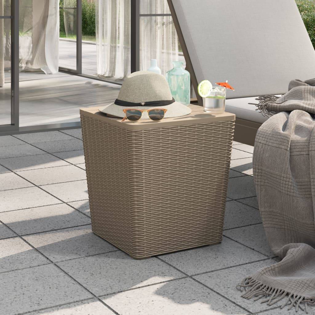 Table bois composite Prolenta Naturel 38,5 X 38,5 X 42 cm - P87209N - Image 1