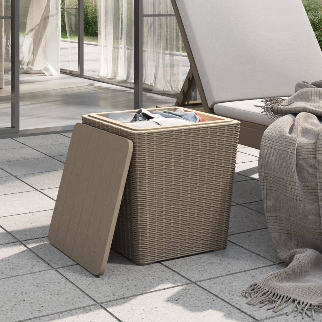 Table bois composite Prolenta Naturel 38,5 X 38,5 X 42 cm - P87209N - Image 3