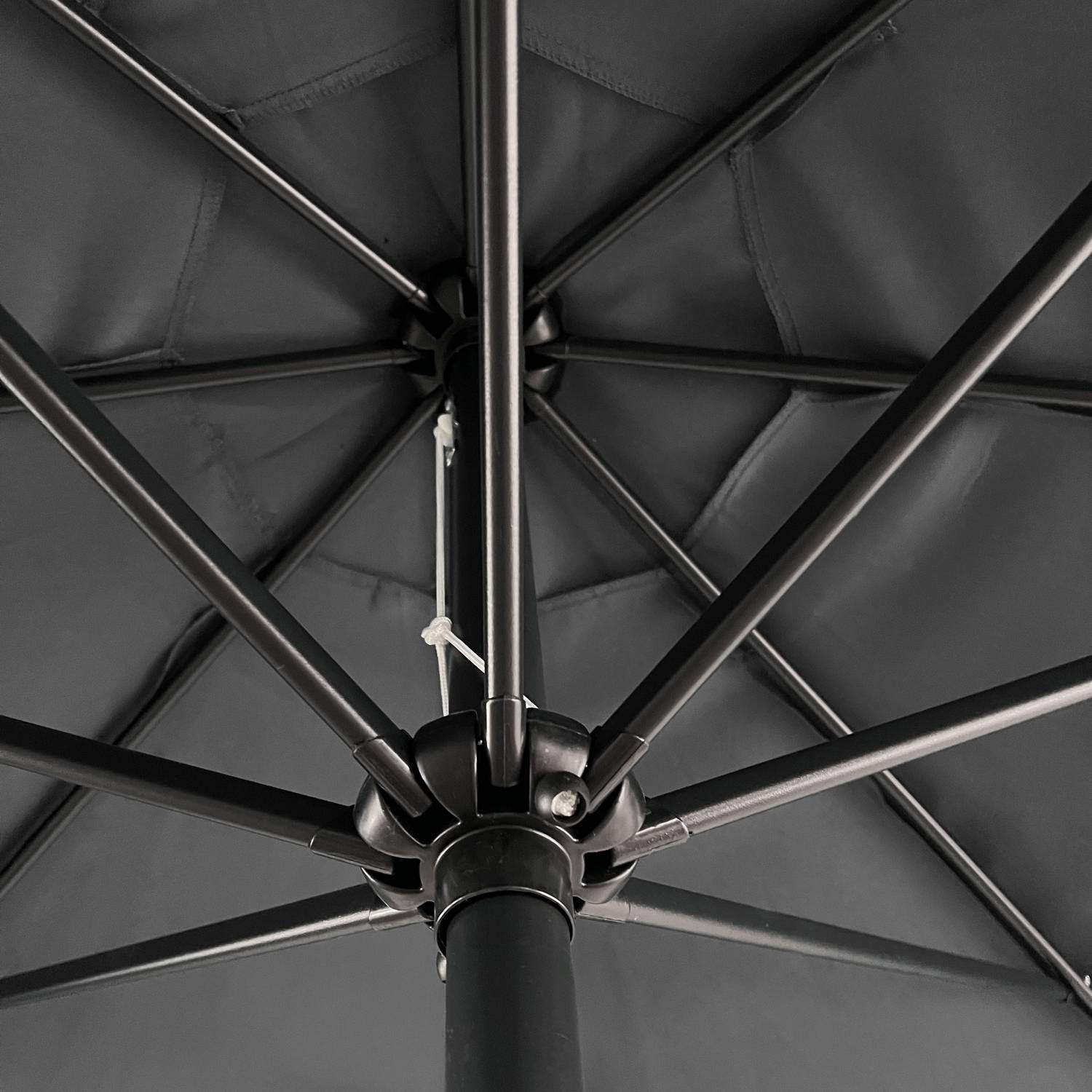 Happy Garden - Parasol droit HAPUNA rond 3,30m de diamètre gris - HAPPY GARDEN - Imagen 5