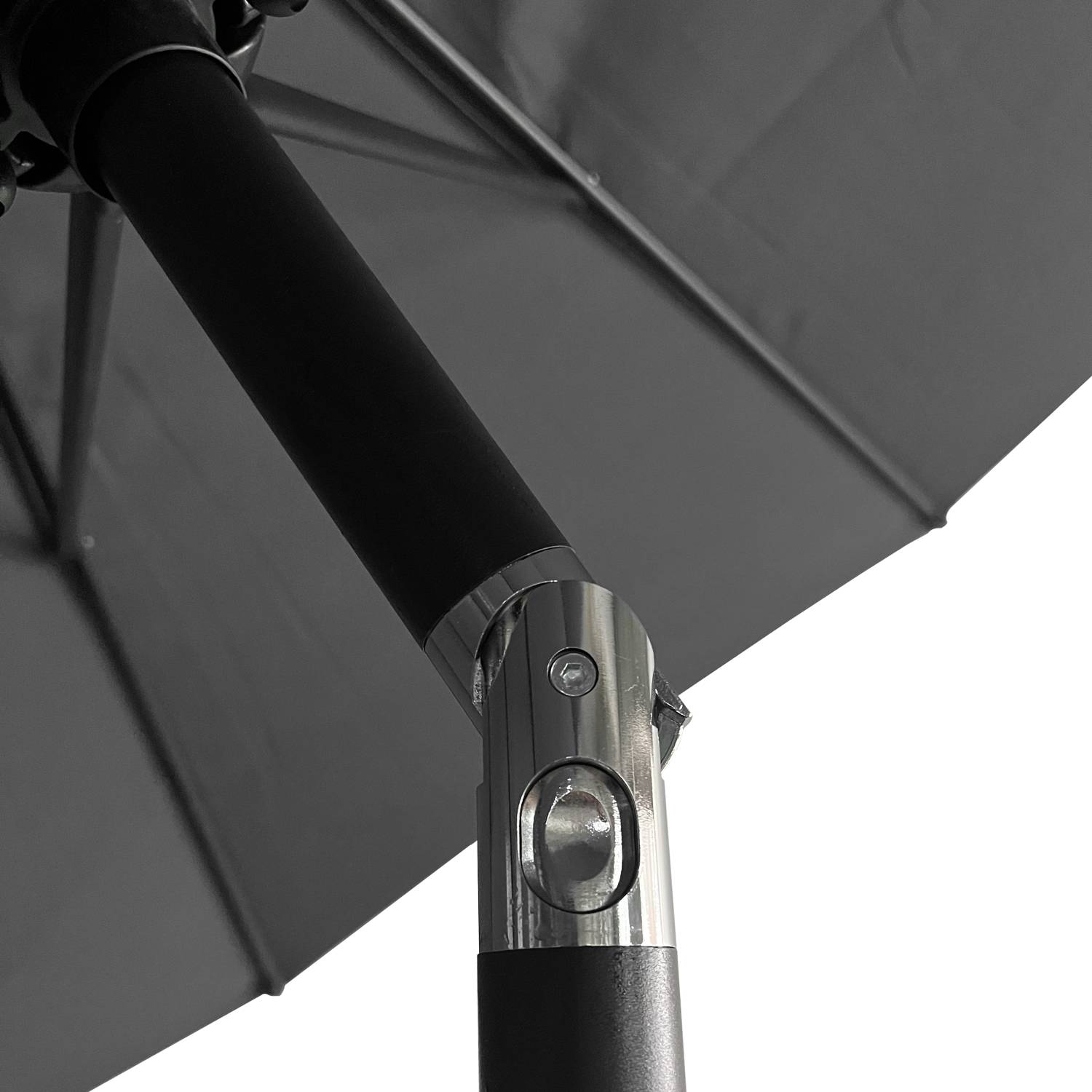 Happy Garden - Parasol droit HAPUNA rond 3,30m de diamètre gris - HAPPY GARDEN - Imagen 6