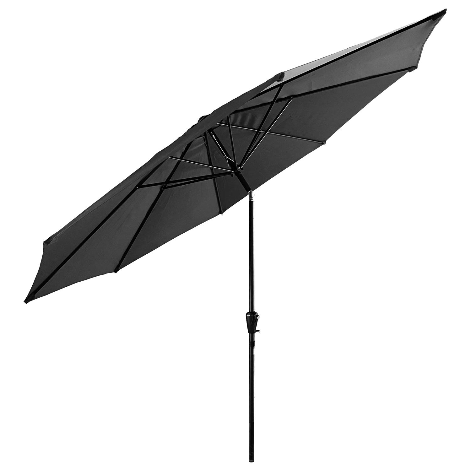 Happy Garden - Parasol droit HAPUNA rond 3,30m de diamètre gris - HAPPY GARDEN - Imagen 4
