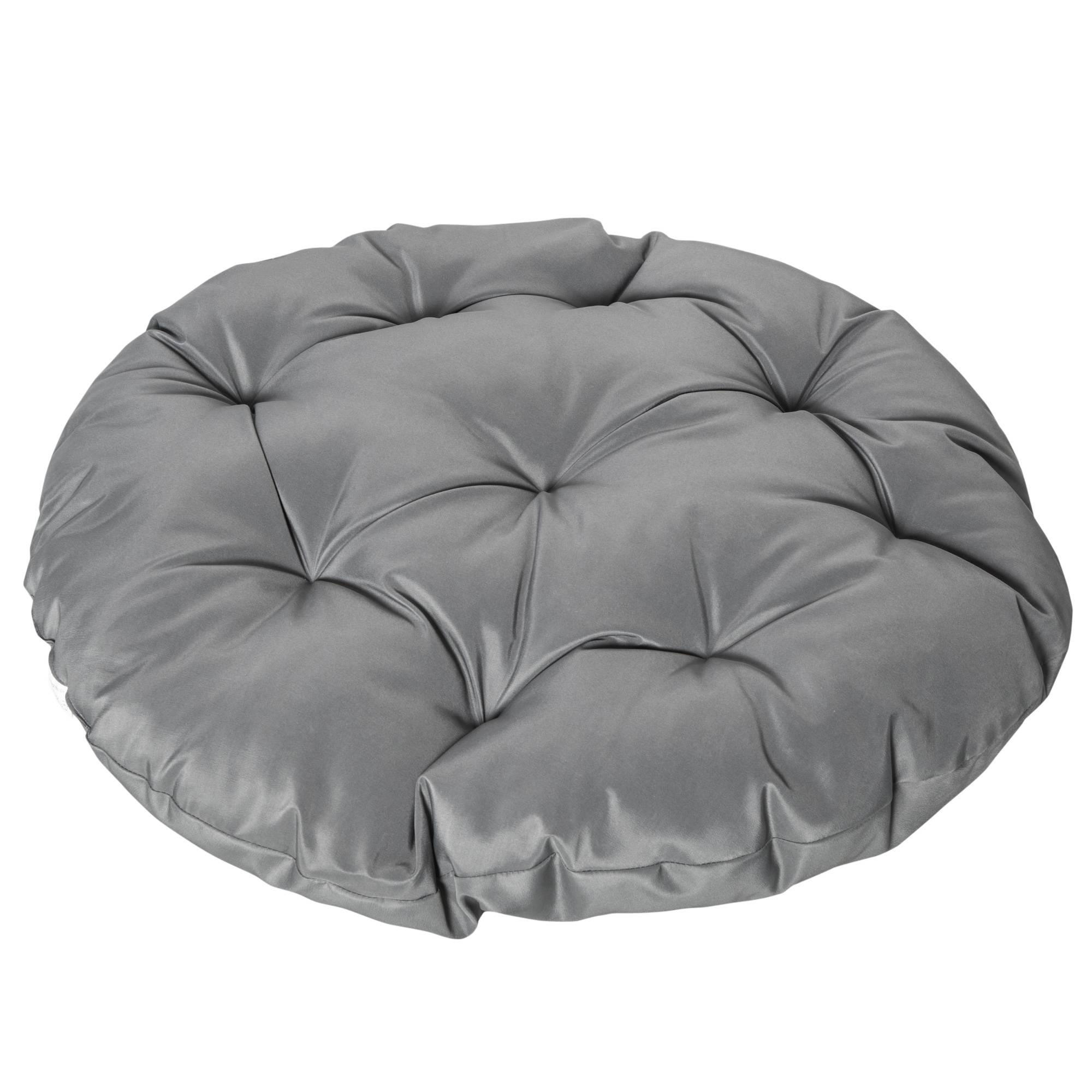 Fauteuil papasan pivotant Résine tressée Jardin Véranda Coussin épais 97cm Gris - ComfortXL Outdoor Living - Image 10