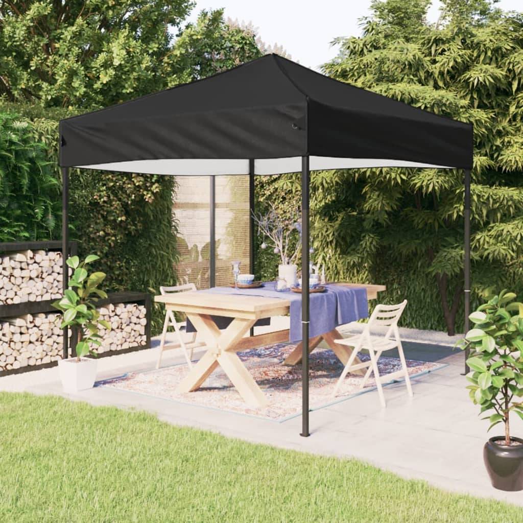 Tente de réception pliable - Tonnelle de jardin - Barnum Noir 3x3 m - MEUBLE PRO - Image 2