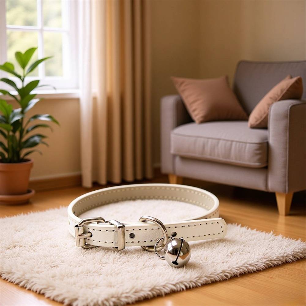 Lytech - Collier pour Chat en Cuir PU avec Clochette - Taille S - Réglable et Confortable - Lytech - Image 2