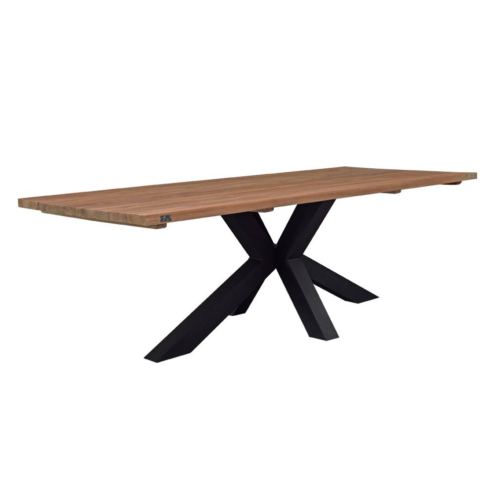 Table métal noir et teck recyclé 300 cm, Conceptual - Gecko Jardin - Imagen 2