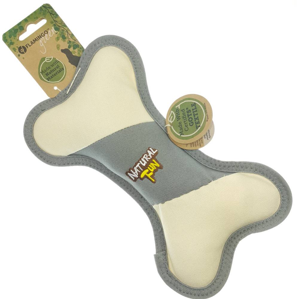 Jouet en forme d'os 15 x 25 cm épaisseur 5 cm Natural fun taille  pour chien - Image 4