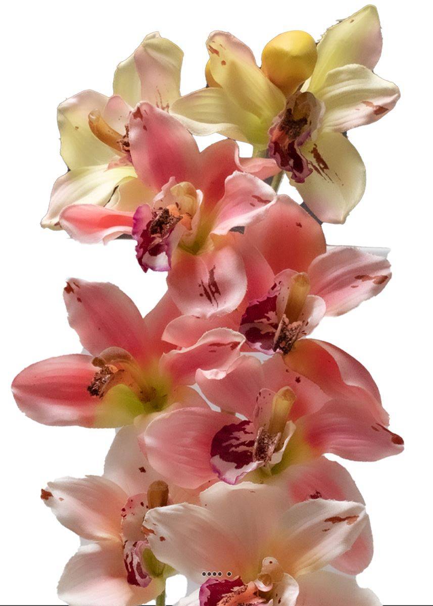 Artificielles - Grande orchidée artificielle en pot H 68 cm Rose-crème - couleur: Rose-crème - Imagen 3