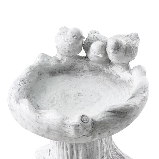 Beliani - Bassin à oiseaux Oxyde de magnésium Gris JEZZA - 37x37x40- Beliani - Image 6