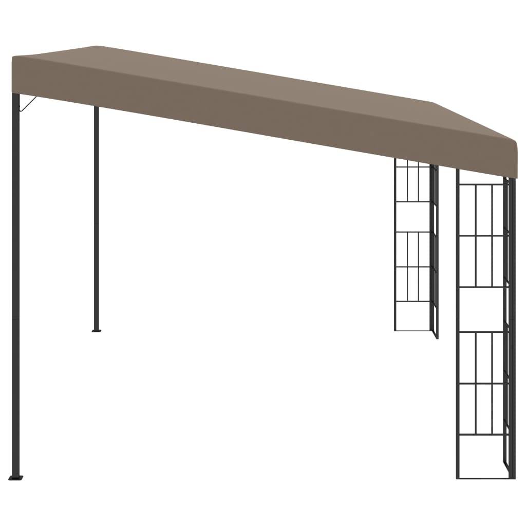ComfortXL - Pergola Murale Acier Tonnelle Adossée pour Terrasse Balcon Protection UV Taupe 4x3 m – ComfortXL Outdoor Living - Image 3