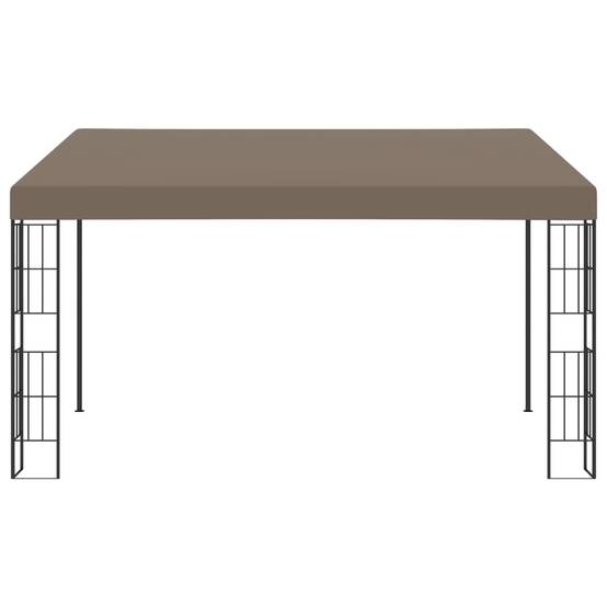 ComfortXL - Pergola Murale Acier Tonnelle Adossée pour Terrasse Balcon Protection UV Taupe 4x3 m – ComfortXL Outdoor Living - Image 2