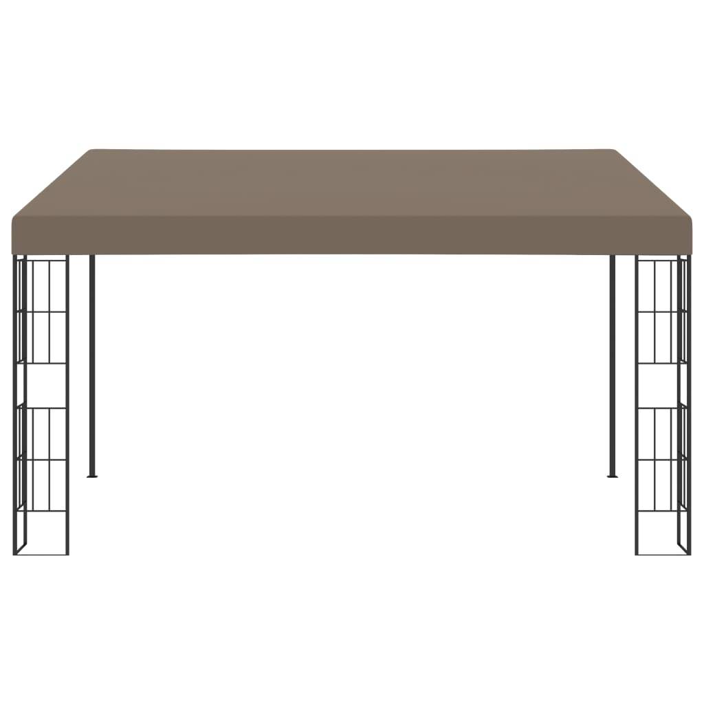 ComfortXL - Pergola Murale Acier Tonnelle Adossée pour Terrasse Balcon Protection UV Taupe 4x3 m – ComfortXL Outdoor Living - Image 2
