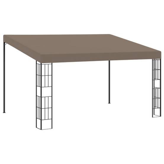 ComfortXL - Pergola Murale Acier Tonnelle Adossée pour Terrasse Balcon Protection UV Taupe 4x3 m – ComfortXL Outdoor Living - Image 1