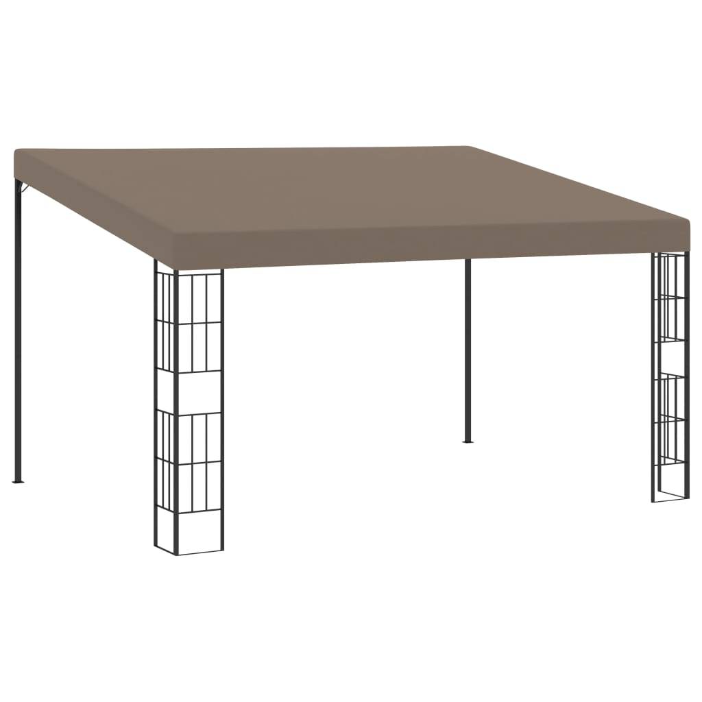 ComfortXL - Pergola Murale Acier Tonnelle Adossée pour Terrasse Balcon Protection UV Taupe 4x3 m – ComfortXL Outdoor Living - Image 1