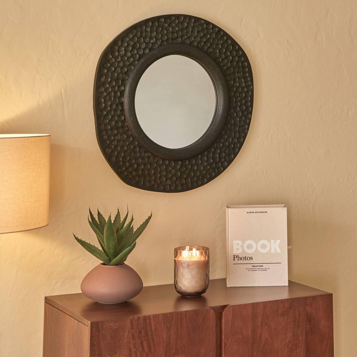 Atmosphera - Miroir Nyer rond 60x60cm noir - Atmosphera Créateur d'intérieur - Image 4