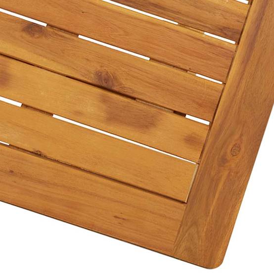 Table de Jardin Pliante Carrée en Bois d'Acacia Naturel, 2-4 Personnes, 70x70 cm – ComfortXL Outdoor Living - Image 9