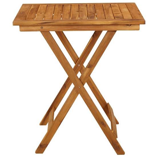 Table de Jardin Pliante Carrée en Bois d'Acacia Naturel, 2-4 Personnes, 70x70 cm – ComfortXL Outdoor Living - Image 5