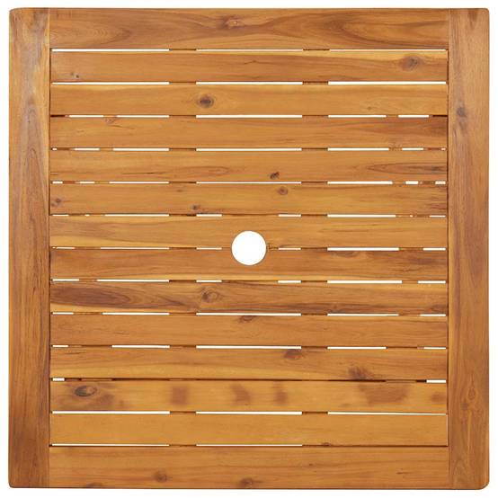 Table de Jardin Pliante Carrée en Bois d'Acacia Naturel, 2-4 Personnes, 70x70 cm – ComfortXL Outdoor Living - Image 6