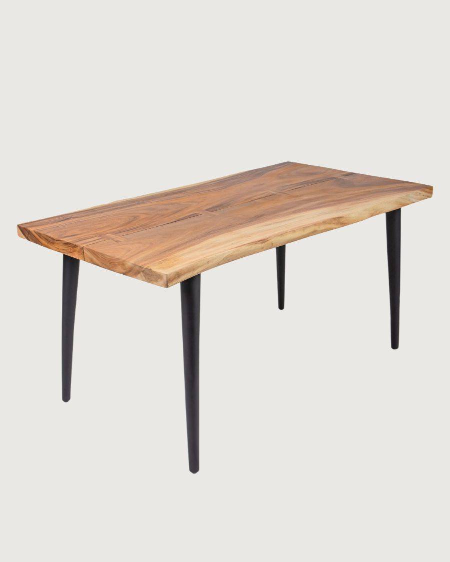 Kanpur - Table repas en suar massif L160 cm 6 pers. - UNIQKA - Imagen 3