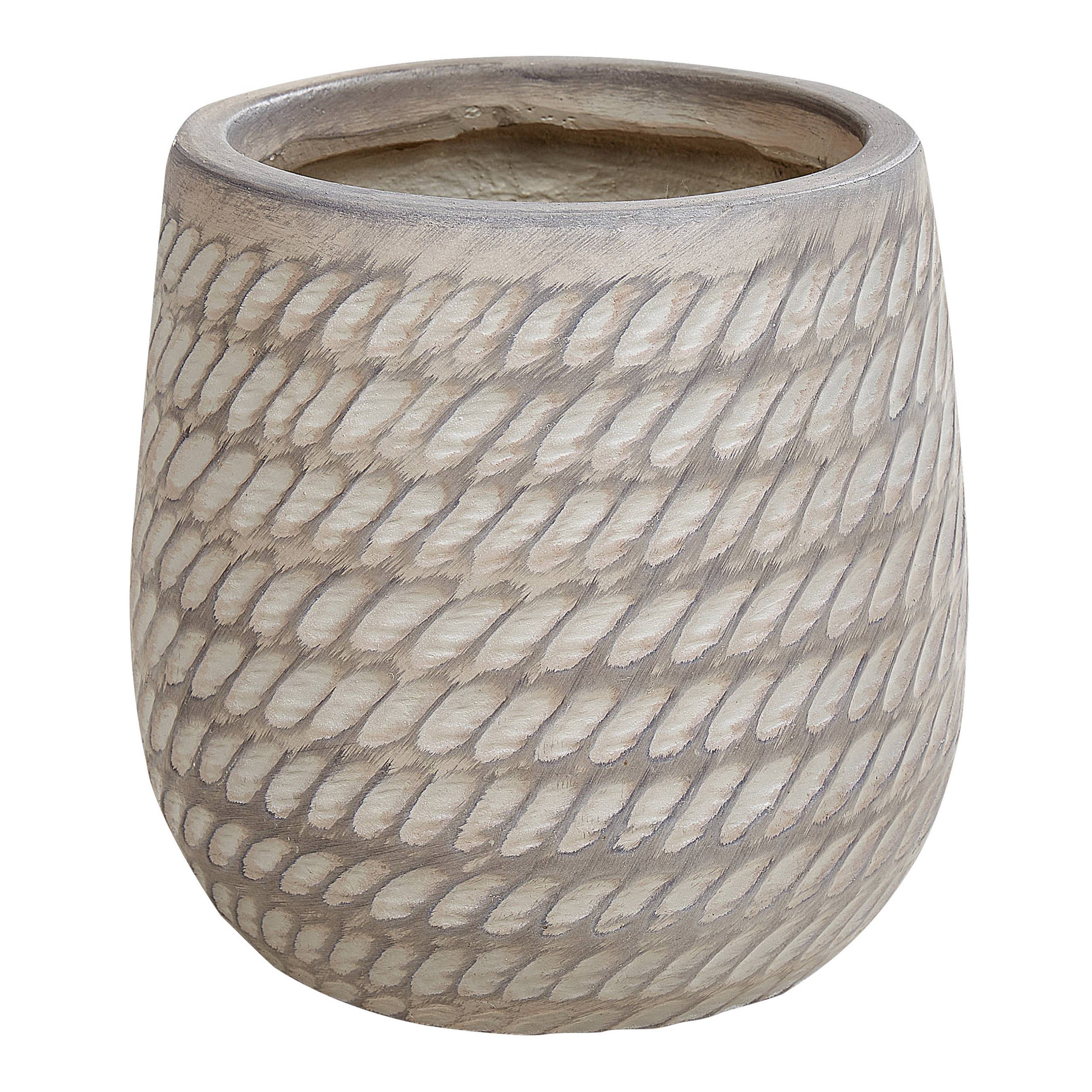 Beliani - Cache-pot d'extérieur Fibre d'argile Taupe LIVADIA - Beliani - Imagen 1