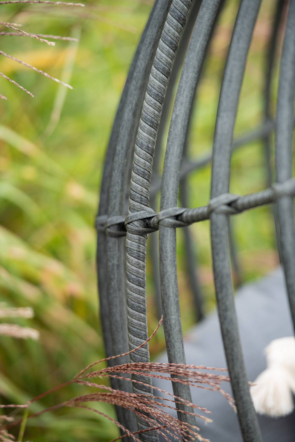 Garden Impressions - Fauteuil suspendu oeuf d'extérieur Panama - noir carbon - earl grey- grisfoncé - Garden Impressions - Imagen 7
