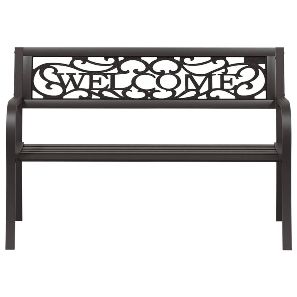 ComfortXL - Banc de Jardin Moderne Acier et Plastique Dossier Latté pour Terrasse Noir 125cm – ComfortXL Outdoor Living - Image 3