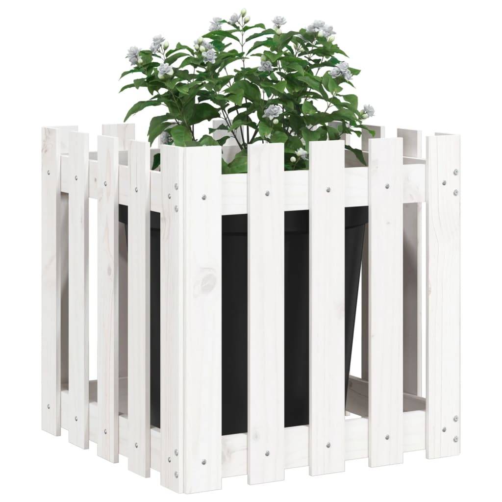 Prolenta Premium - Jardinière bois blanc 50 x 50 x 50 cm - Prolenta premium p326.1 - Image 3