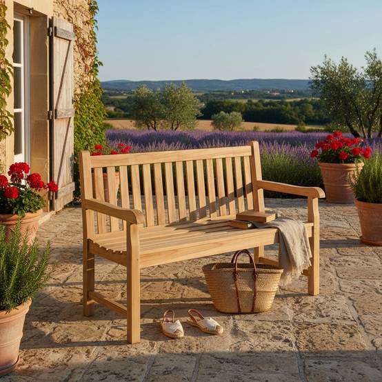 Teck'Attitude - Banc en teck massif Notting Hill 130 cm - TECK'Attitude - Imagen 6