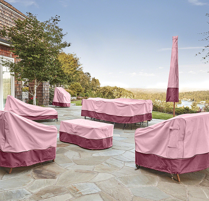 IntiMeg - Housse de Protection pour Banc, Housse Banc Jardin Tissu Oxford Imperméable, Housse de Banc Exterieur Anti UV et Vent—Marron 210D: 224×83×84cm IntiMeg - Image 5