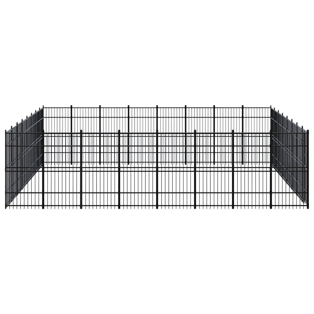 Vidaxl - Chenil D'Extérieur Pour Chiens Acier 58,98 M² - vidaXL - Imagen 3