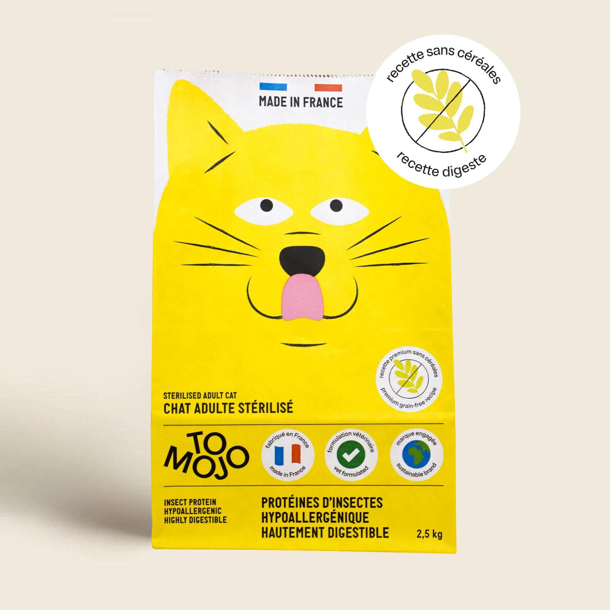 Croquettes pour chat sans céréales adulte 2,5kg - Tomojo - Image 1