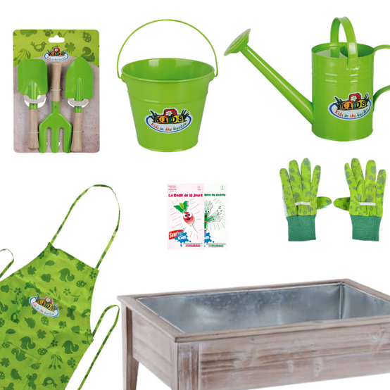Pelle de jardinage pour enfant - ESSCHERT DESIGN - Zinc et bois - Vert Pelle de jardinage pour enfant - ESSCHERT DESIGN - Zinc et bois - Vert