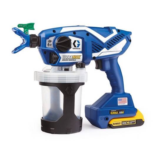 Pistolet sur batterie Ultra Max HH pour acryliques et solvants - GRACO - avec 2 batterie xr 18v 2.0Ah - charger - housse - 17P258 - Image 2
