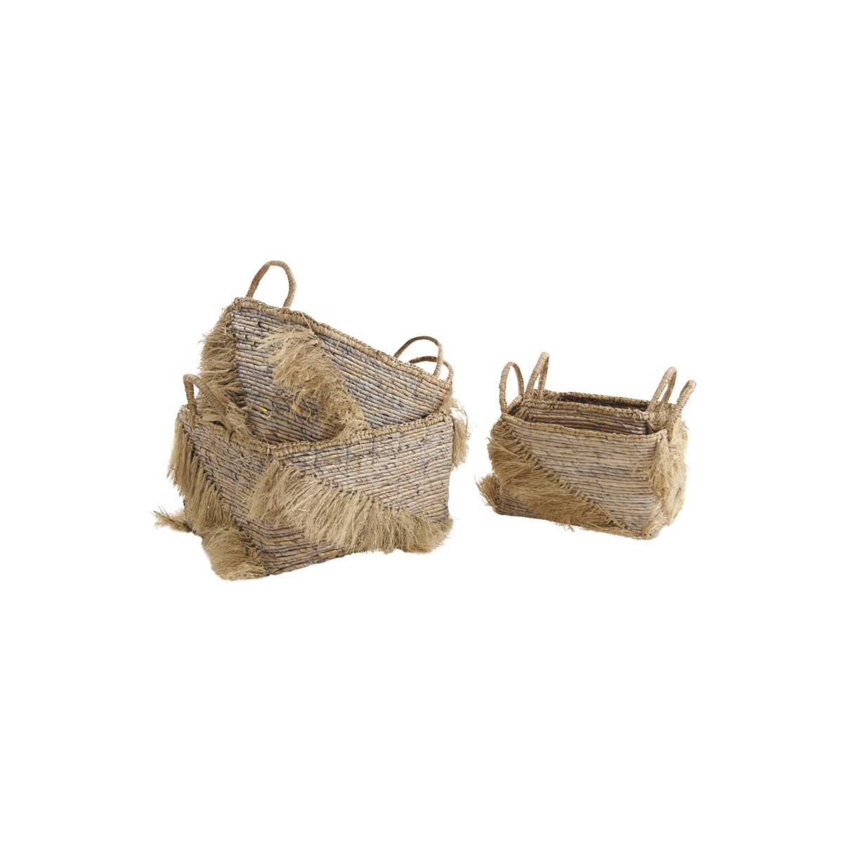 Aubry Gaspard - Corbeilles de rangement rectangulaires avec franges - Imagen 1