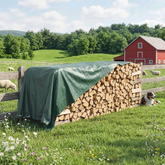 ComfortXL - Bâche de protection PE 4 x 6 m verte 90 g/m² pour jardin voiture et bois avec œillets renforcés étanche - Image 7
