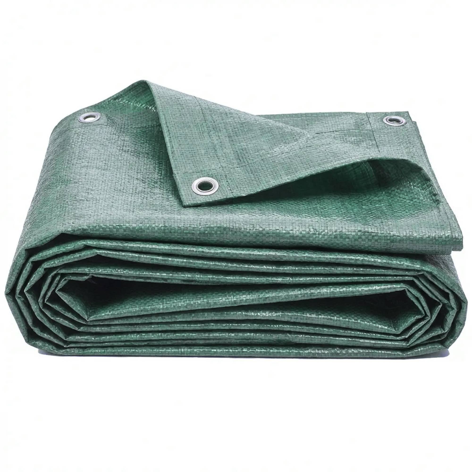 ComfortXL - Bâche de protection PE 4 x 6 m verte 90 g/m² pour jardin voiture et bois avec œillets renforcés étanche - Image 2