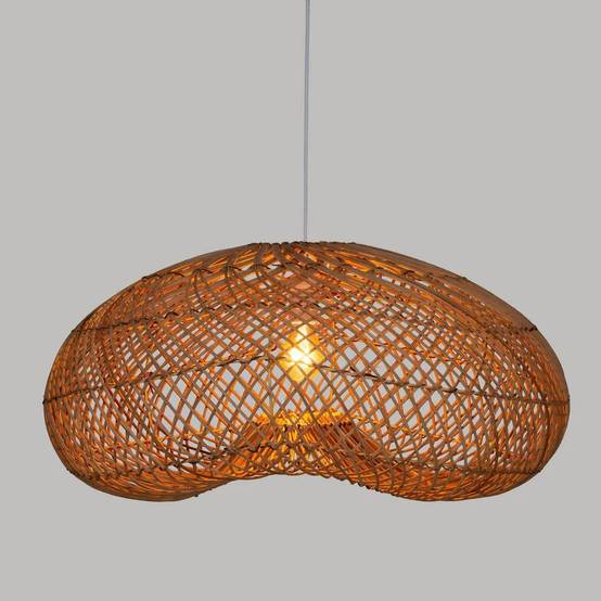 Lampe Suspension en Rotin "Jeny" 68cm Beige - Image 2