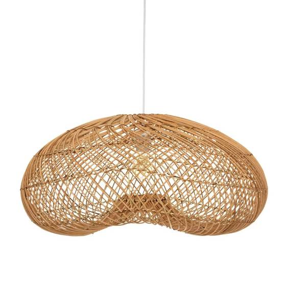 Lampe Suspension en Rotin "Jeny" 68cm Beige - Image 1