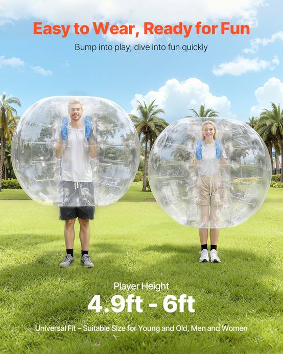 Vevor - VEVOR Bulle Gonflable Ballon Pare-chocs 1,5 m Bulle Sumo pour Jeux Foot Adultes - Image 3