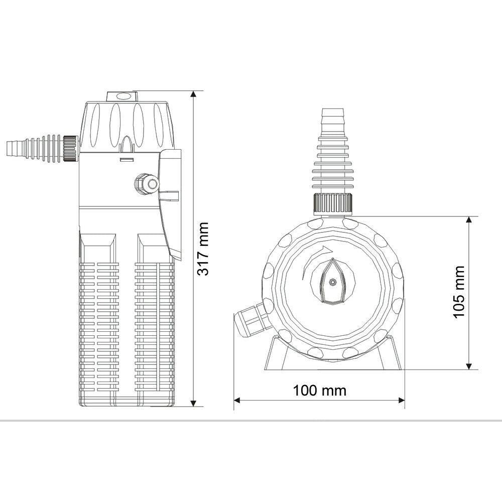 Helloshop26 - Pompe d'aquarium ou étang 2000 litres par heure 18 watts UVC avec 9 watts clarificateur - Imagen 5