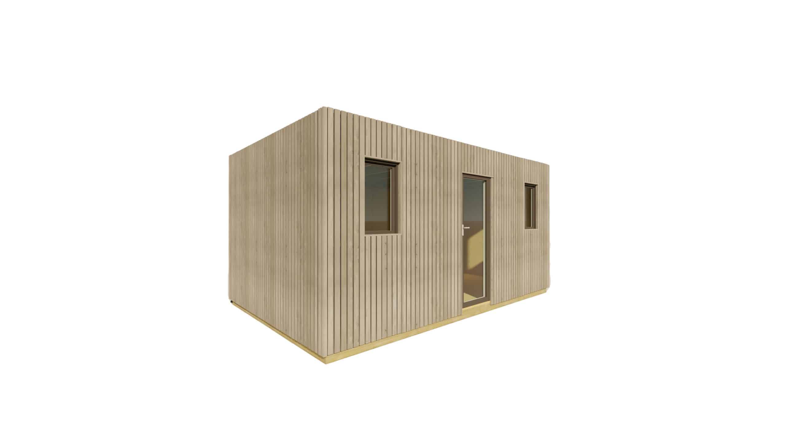 Sans Marque - STUDIO DE JARDIN / 19,5 m2 - 5,55 x 3,52m / Plancher isolé / Bardage Gris / Intérieur OSB / Livraison Gratuite / Studio Français - Imagen 6