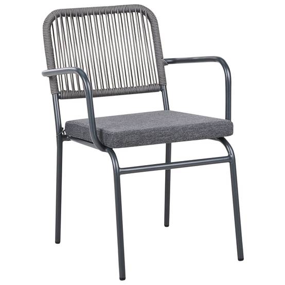 Chaise de jardin Aluminium Gris TACENO - Beliani - Image 3