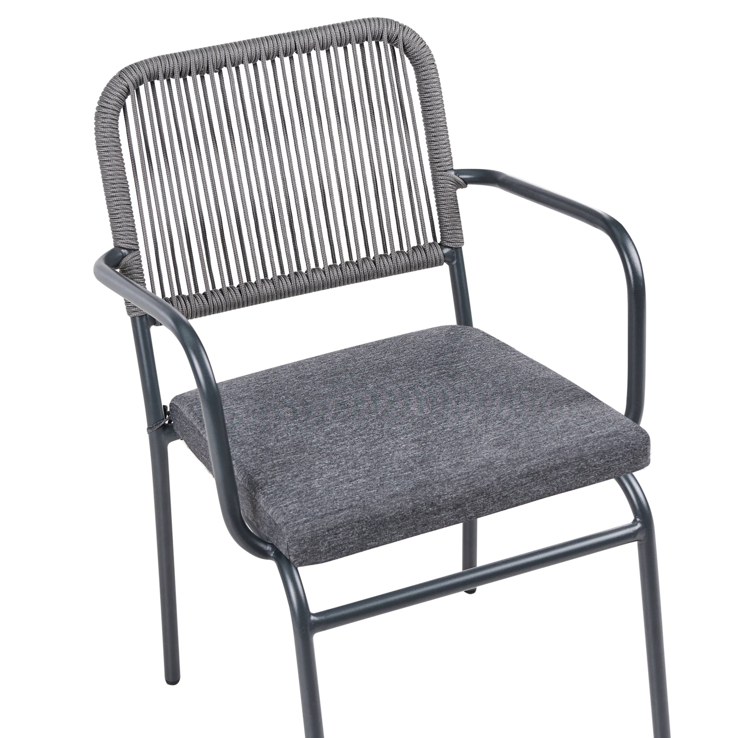 Chaise de jardin Aluminium Gris TACENO - Beliani - Image 7